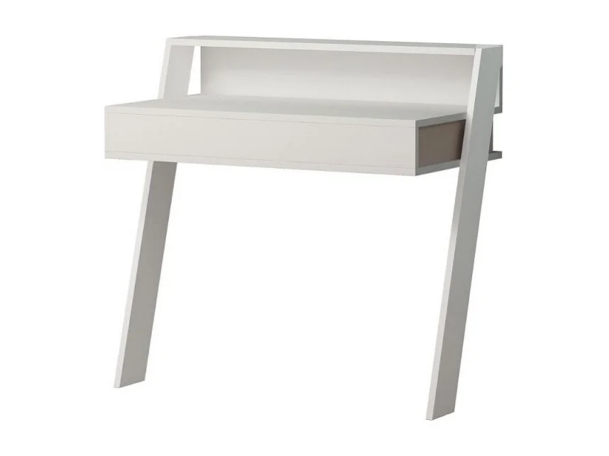 Scrivania da parete con cassetto Cowork 94 cm colore bianco