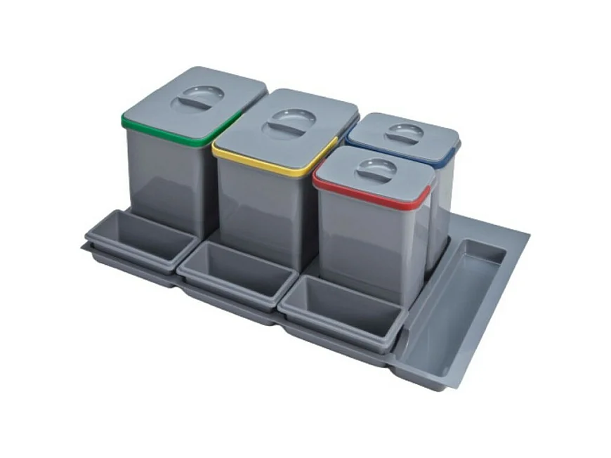 Pattumiera sottolavello 4 contenitori PRATIKO9115 e tre vaschette