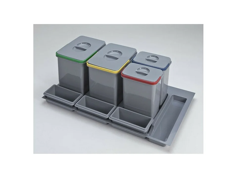 Pattumiera sottolavello 4 contenitori PRATIKO9115 e tre vaschette