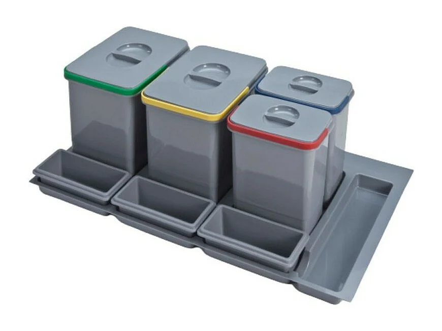 Pattumiera sottolavello 4 contenitori PRATIKO9115 e tre vaschette