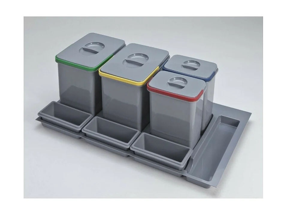 Pattumiera sottolavello 4 contenitori PRATIKO9115 e tre vaschette