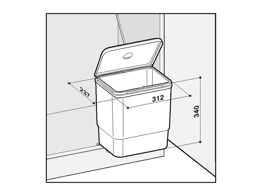 Pattumiera sottolavello estraibile apertura automatica Sesamo