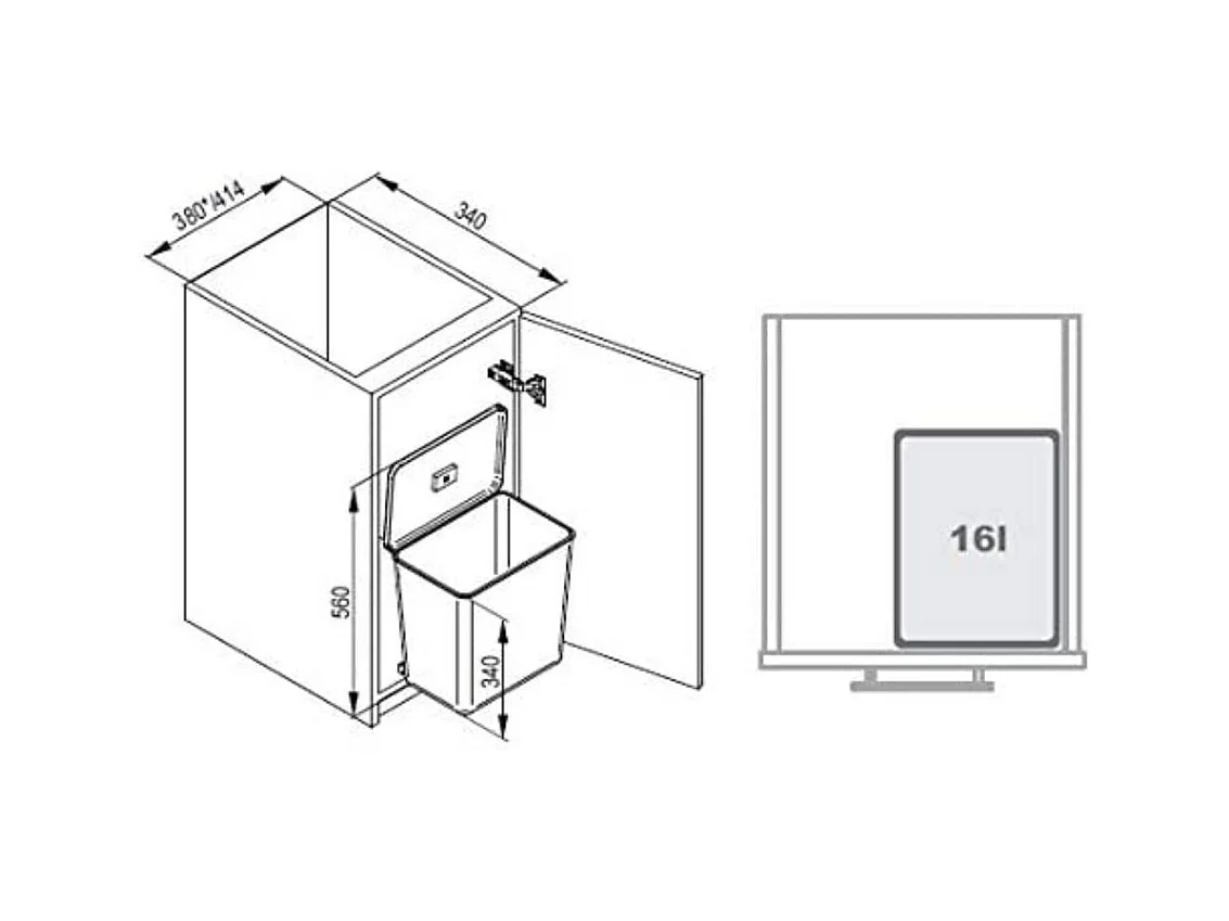 Pattumiera sottolavello estraibile apertura automatica Sesamo