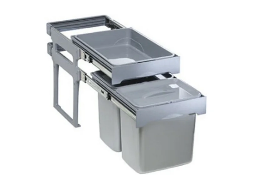 Pattumiera estraibile 2 contenitori e 1 vassoio Tank40