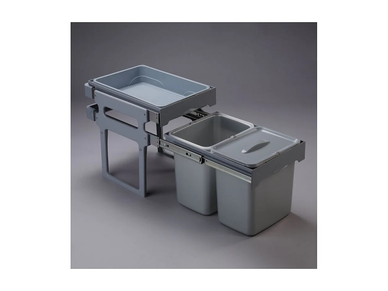 Pattumiera estraibile 2 contenitori e 1 vassoio Tank40