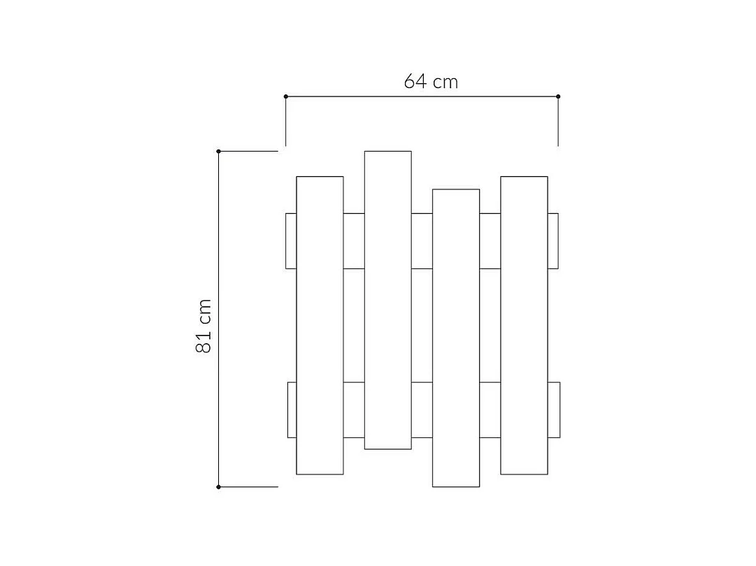 Appendiabiti a muro Wave 8 ganci colore bianco