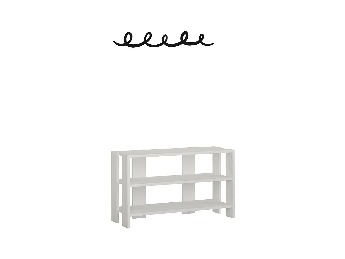 Ingresso scarpiera bianco Tono con appendiabiti nero