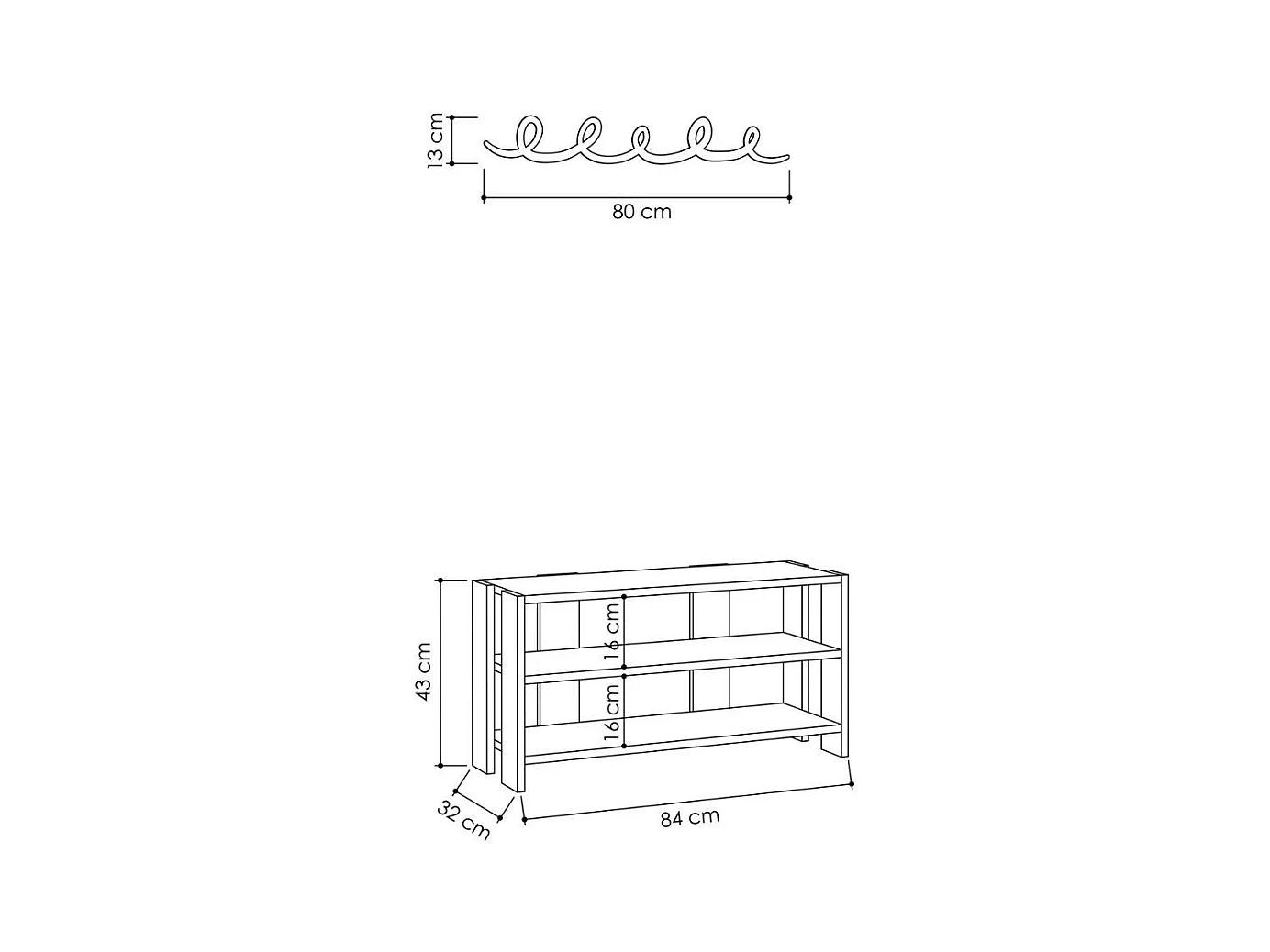 Ingresso scarpiera bianco Tono con appendiabiti nero