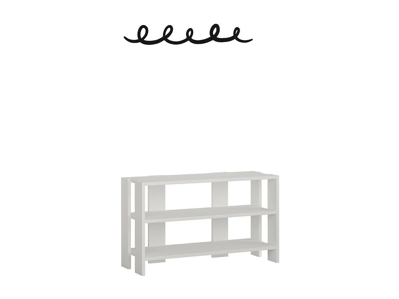 Ingresso scarpiera bianco Tono con appendiabiti nero