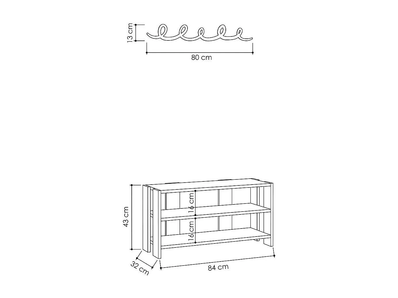 Ingresso scarpiera bianco Tono con appendiabiti nero