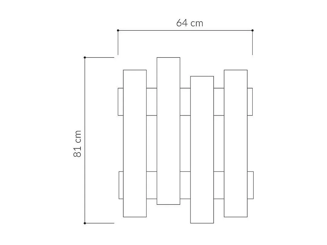 Appendiabiti a muro Wave 8 ganci colore rovere
