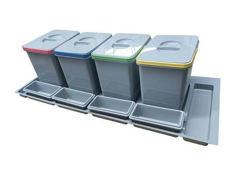Pattumiera sottolavello 4 contenitori PRATIKO1200 e quattro vaschette