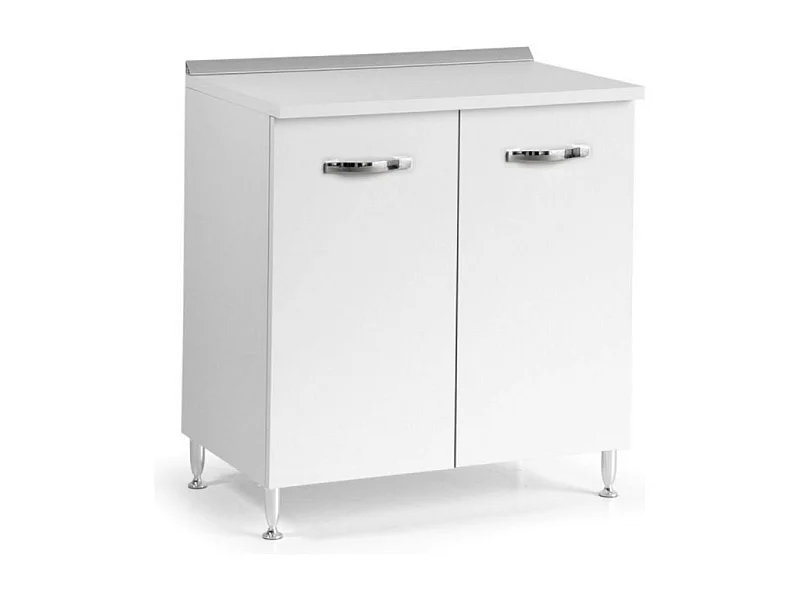 Base cucina due ante 80x50x85H colore bianco frassinato