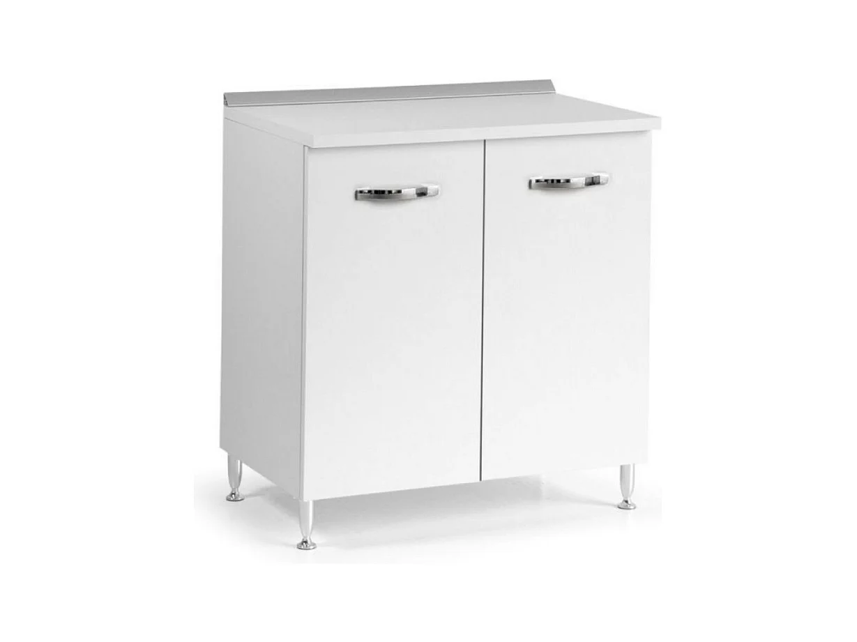 Base cucina due ante 80x50x85H colore bianco frassinato