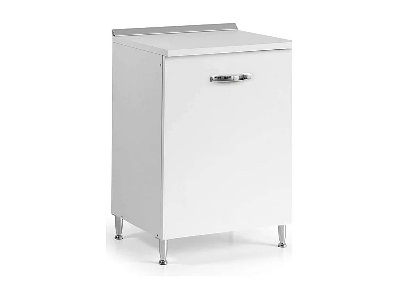 Base cucina con anta 60x50x85H colore bianco frassinato