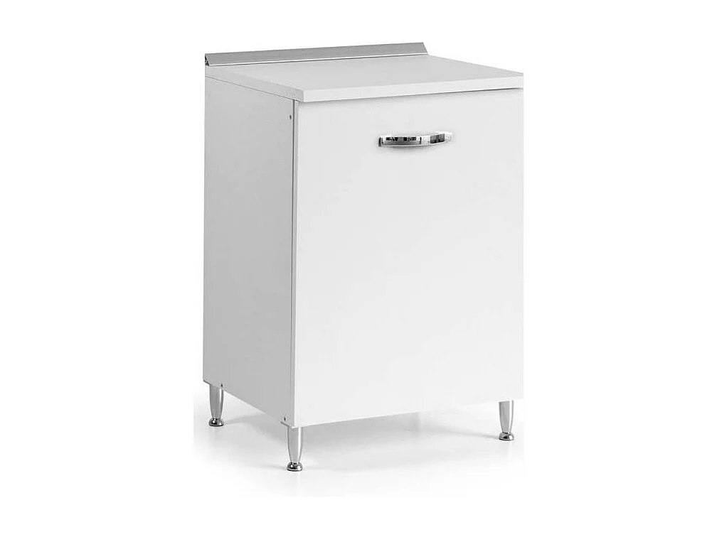 Base cucina con anta 60x50x85H colore bianco frassinato