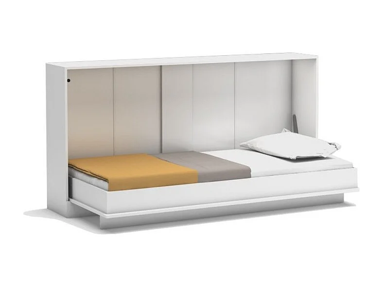 Letto singolo a scomparsa salvaspazio Life bianco 215x38x108H