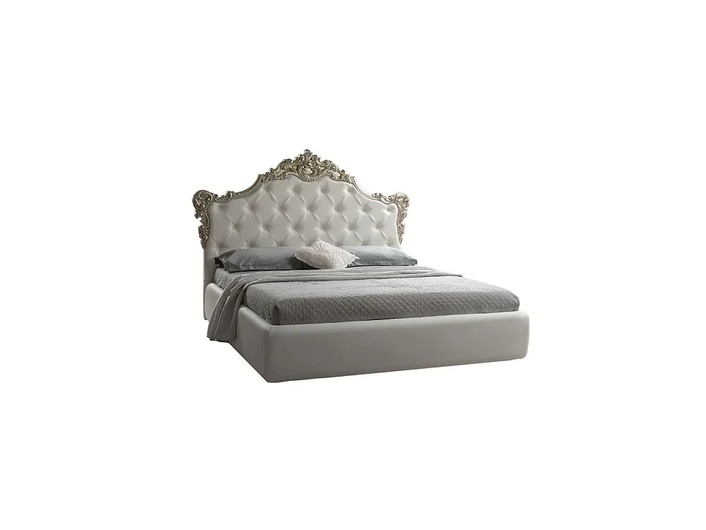 Letto matrimoniale con contenitore Savoia colore bianco