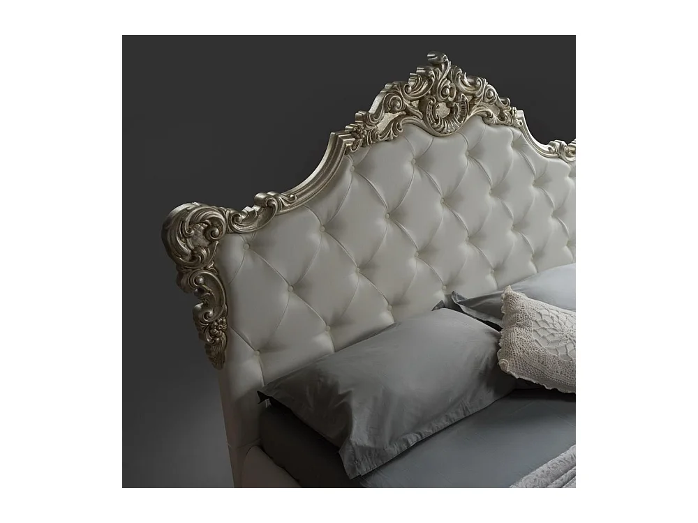 Letto matrimoniale con contenitore Savoia colore bianco