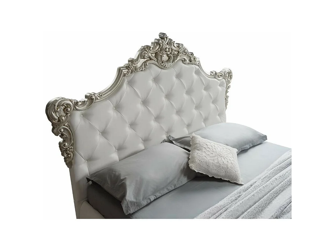 Letto matrimoniale con contenitore Savoia colore bianco