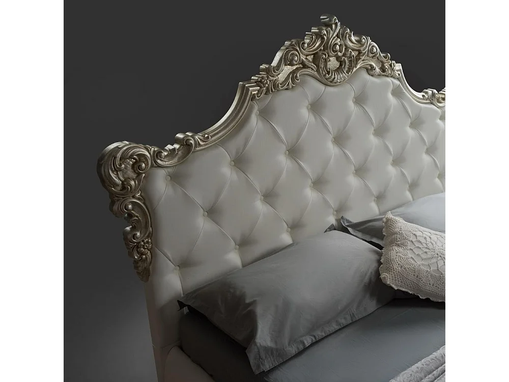 Letto matrimoniale con contenitore Savoia colore bianco