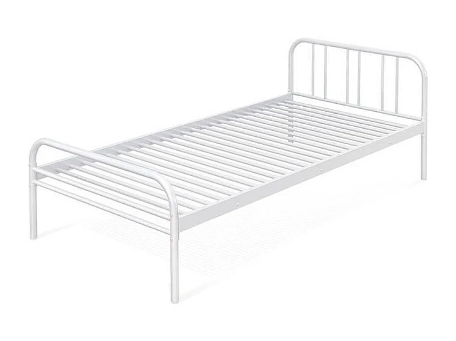 Letto singolo in metallo Genoa colore bianco