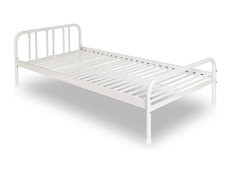 Letto singolo in metallo Genoa colore bianco