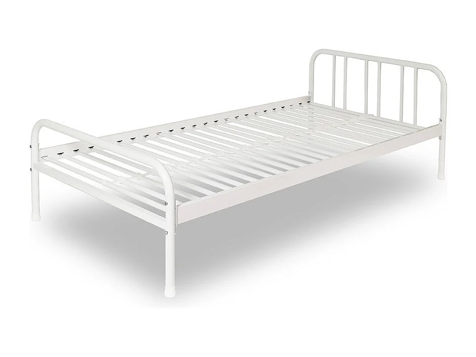 Letto singolo in metallo Genoa colore bianco