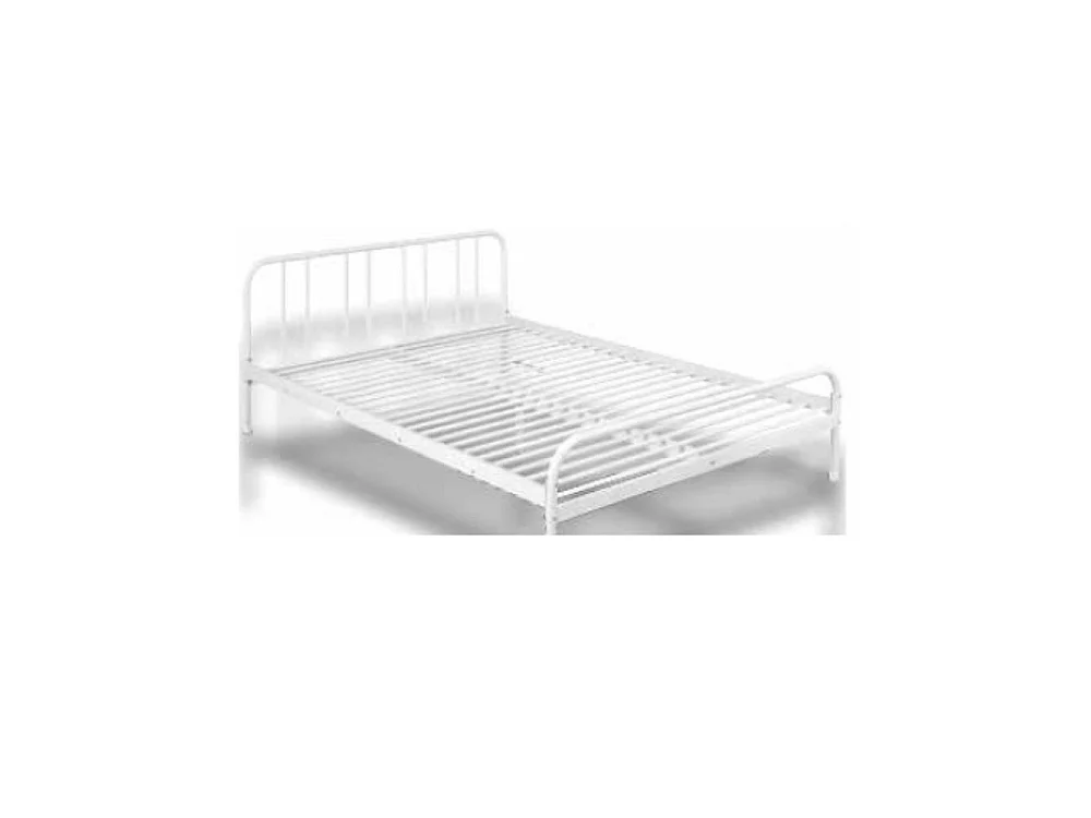 Letto matrimoniale in metallo Genoa colore bianco