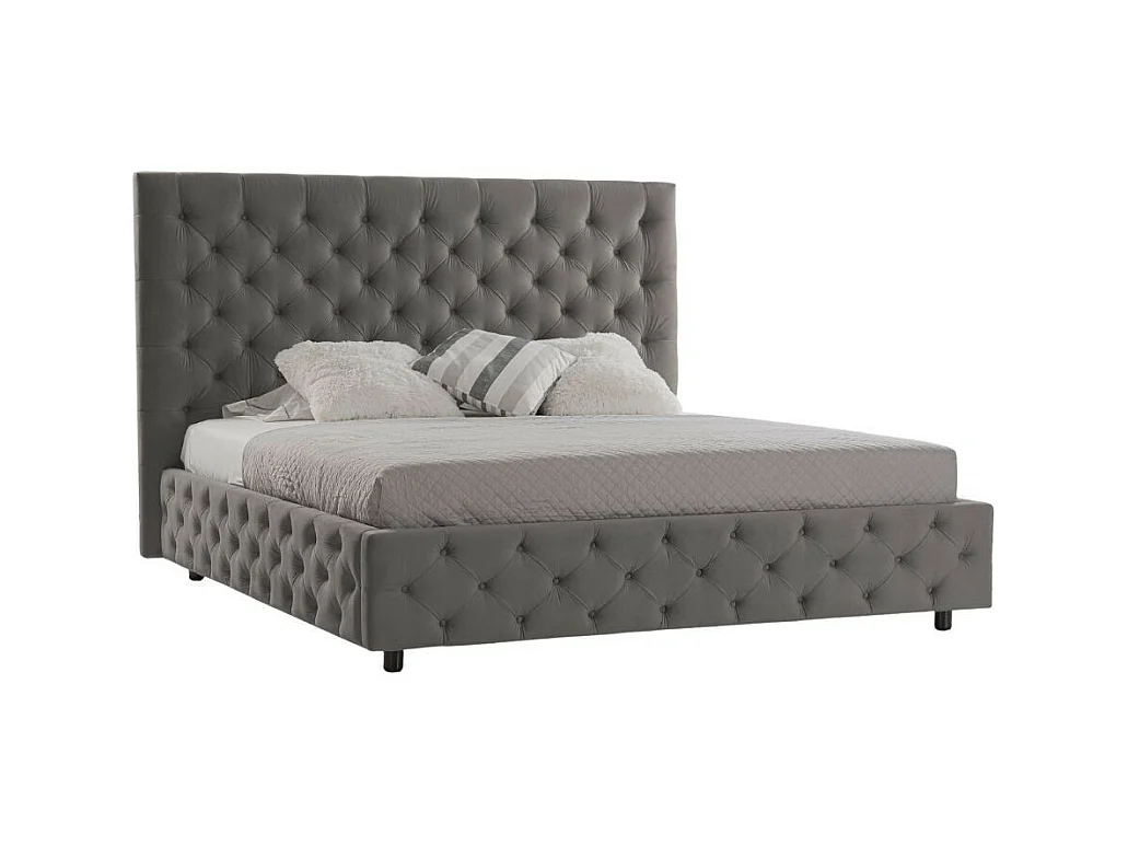 Letto matrimoniale contenitore Sondrio colore grigio