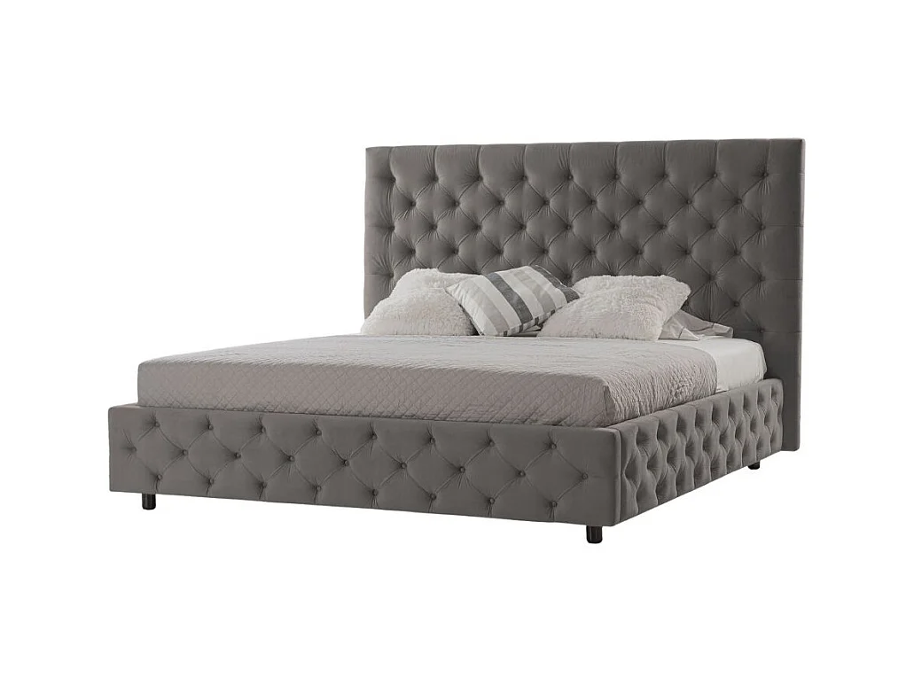 Letto matrimoniale contenitore Sondrio colore grigio