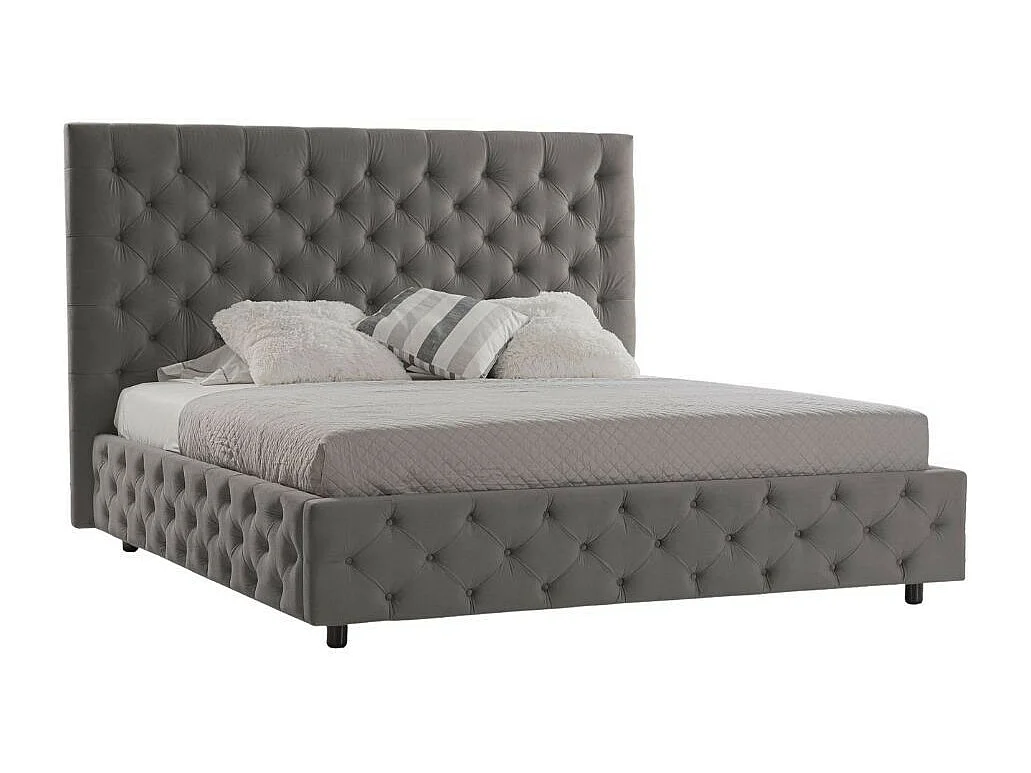 Letto matrimoniale contenitore Sondrio colore grigio