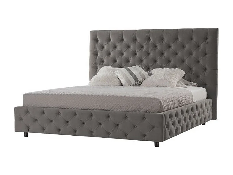 Letto matrimoniale contenitore Sondrio colore grigio