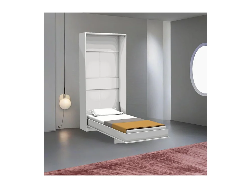 Letto singolo a scomparsa Happy bianco 104x38x221H