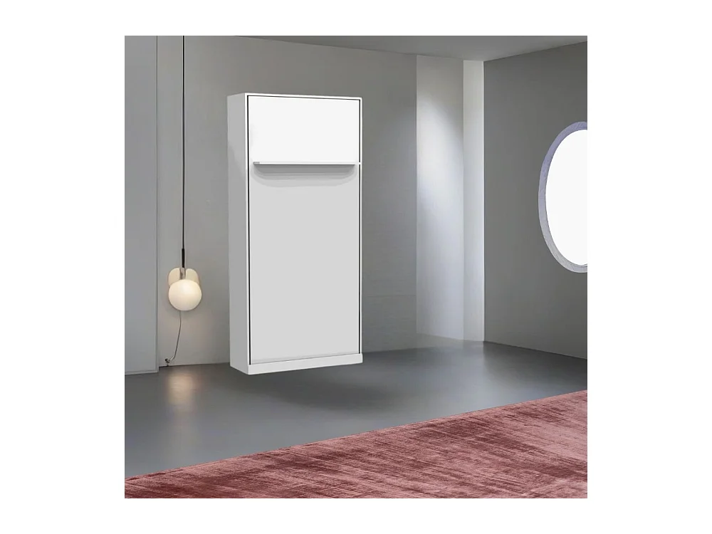 Letto singolo a scomparsa Happy bianco 104x38x221H