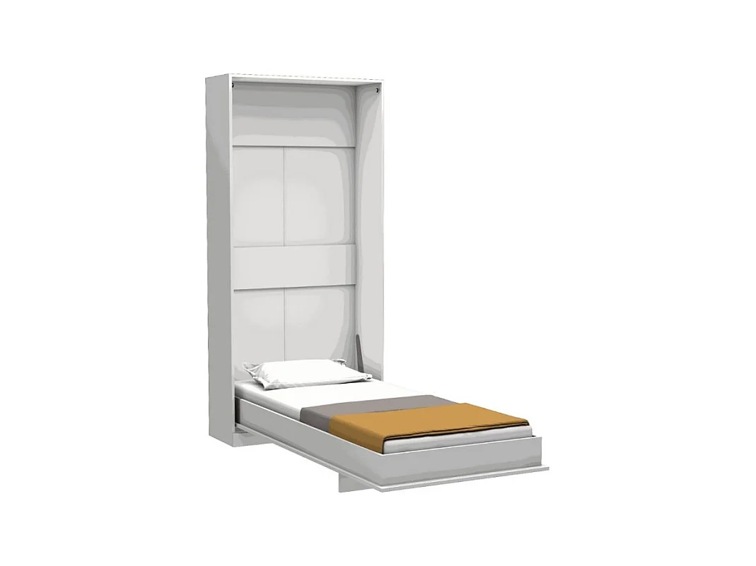 Letto singolo a scomparsa Happy bianco 104x38x221H