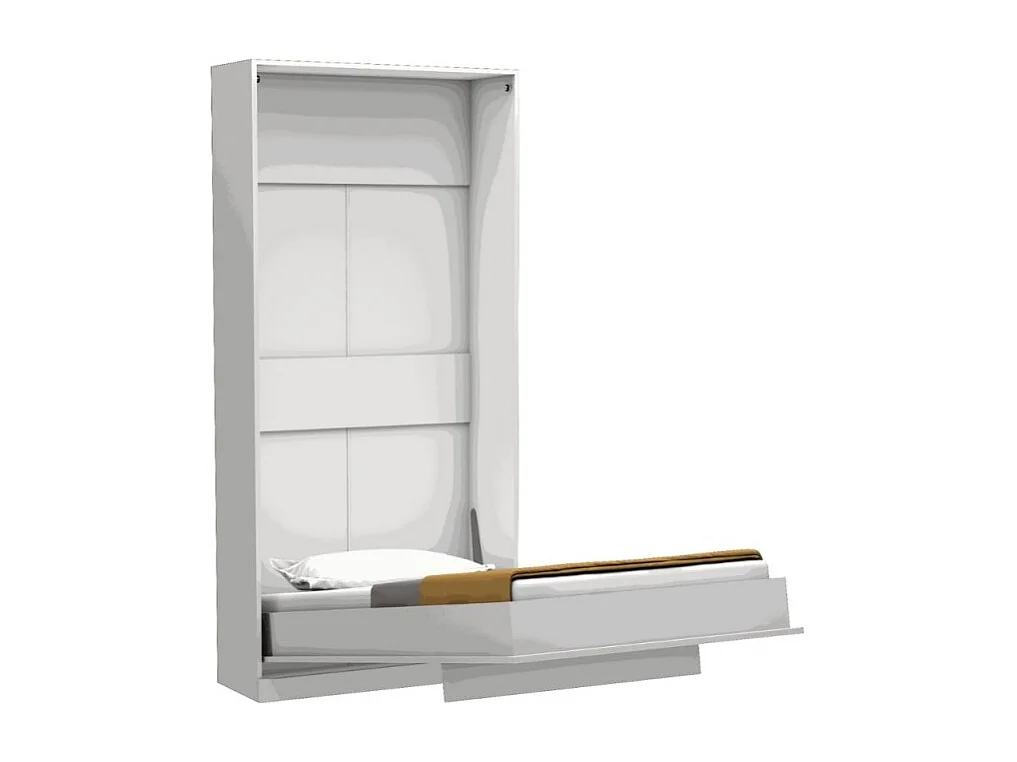 Letto singolo a scomparsa Happy bianco 104x38x221H