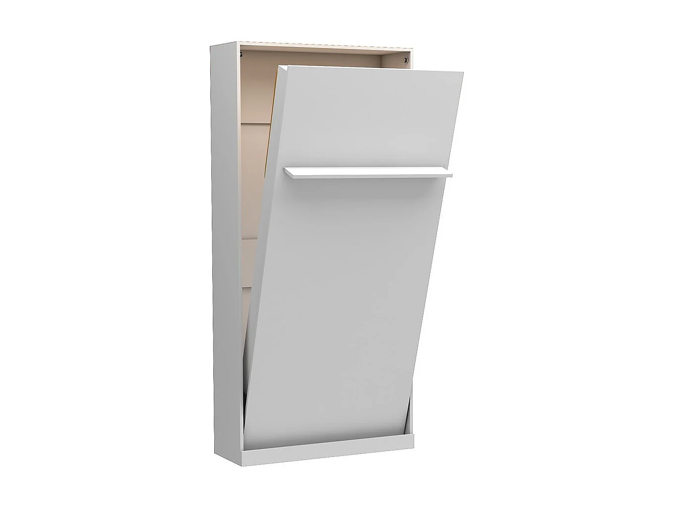Letto singolo a scomparsa salvaspazio Happy bianco 104x38x221H