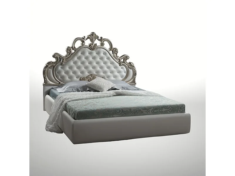 Letto barocco contenitore Aleksandra colore bianco