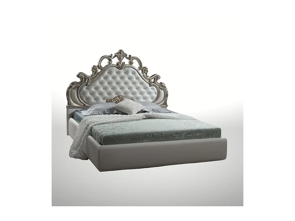 Letto barocco contenitore Aleksandra colore bianco