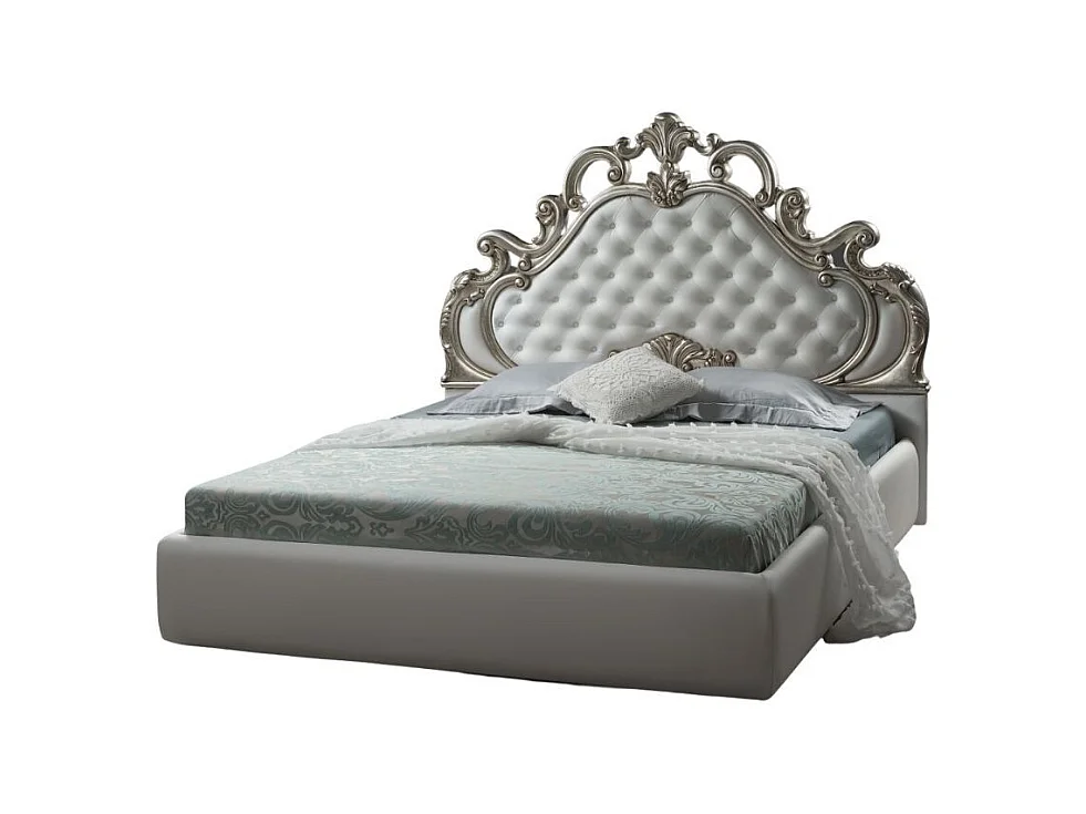 Letto barocco contenitore Aleksandra colore bianco