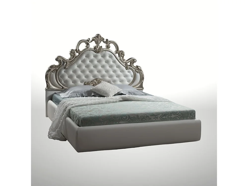 Letto barocco contenitore Aleksandra colore bianco