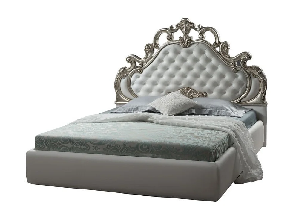 Letto barocco contenitore Aleksandra colore bianco