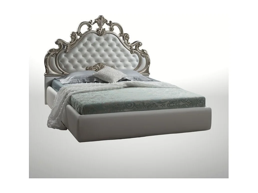 Letto barocco contenitore Aleksandra colore bianco