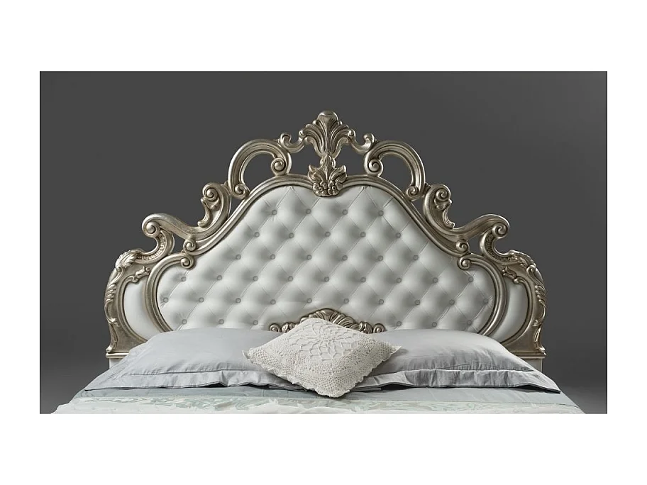 Letto barocco contenitore Aleksandra colore bianco