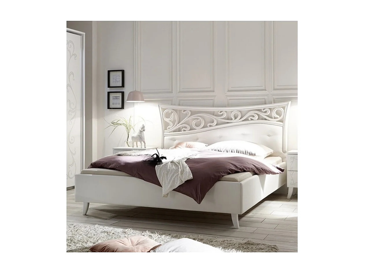 Letto in legno Ararat colore bianco