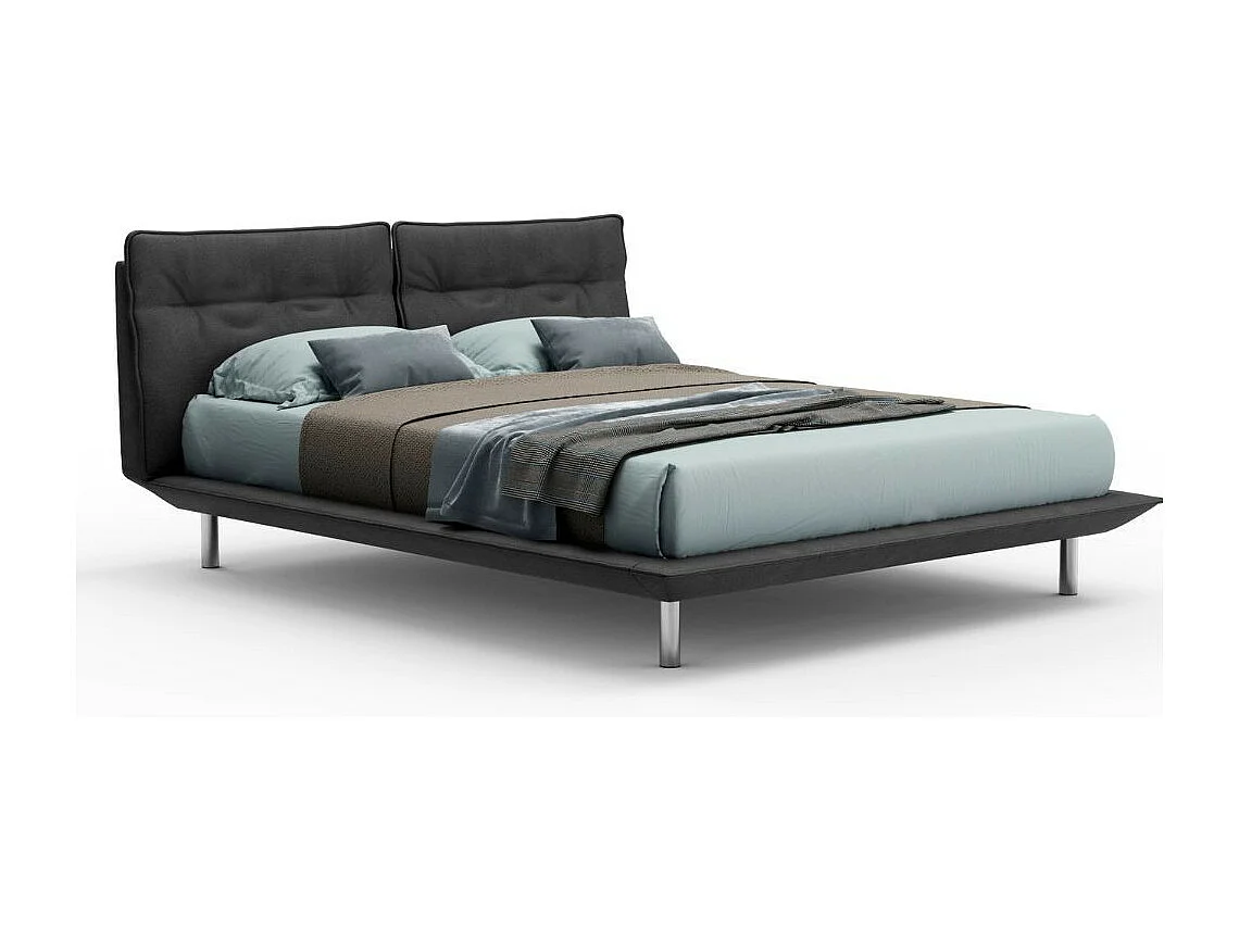 Letto matrimoniale moderno Bolt colore grigio scuro