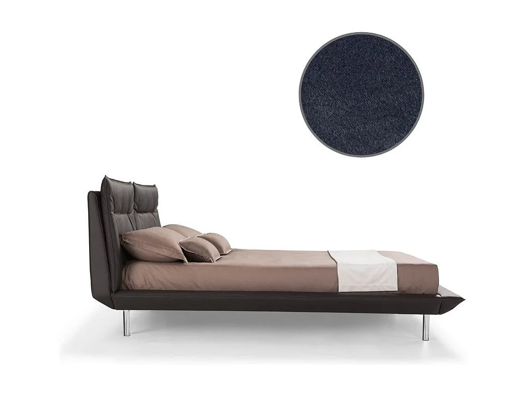 Letto matrimoniale moderno Bolt colore grigio scuro