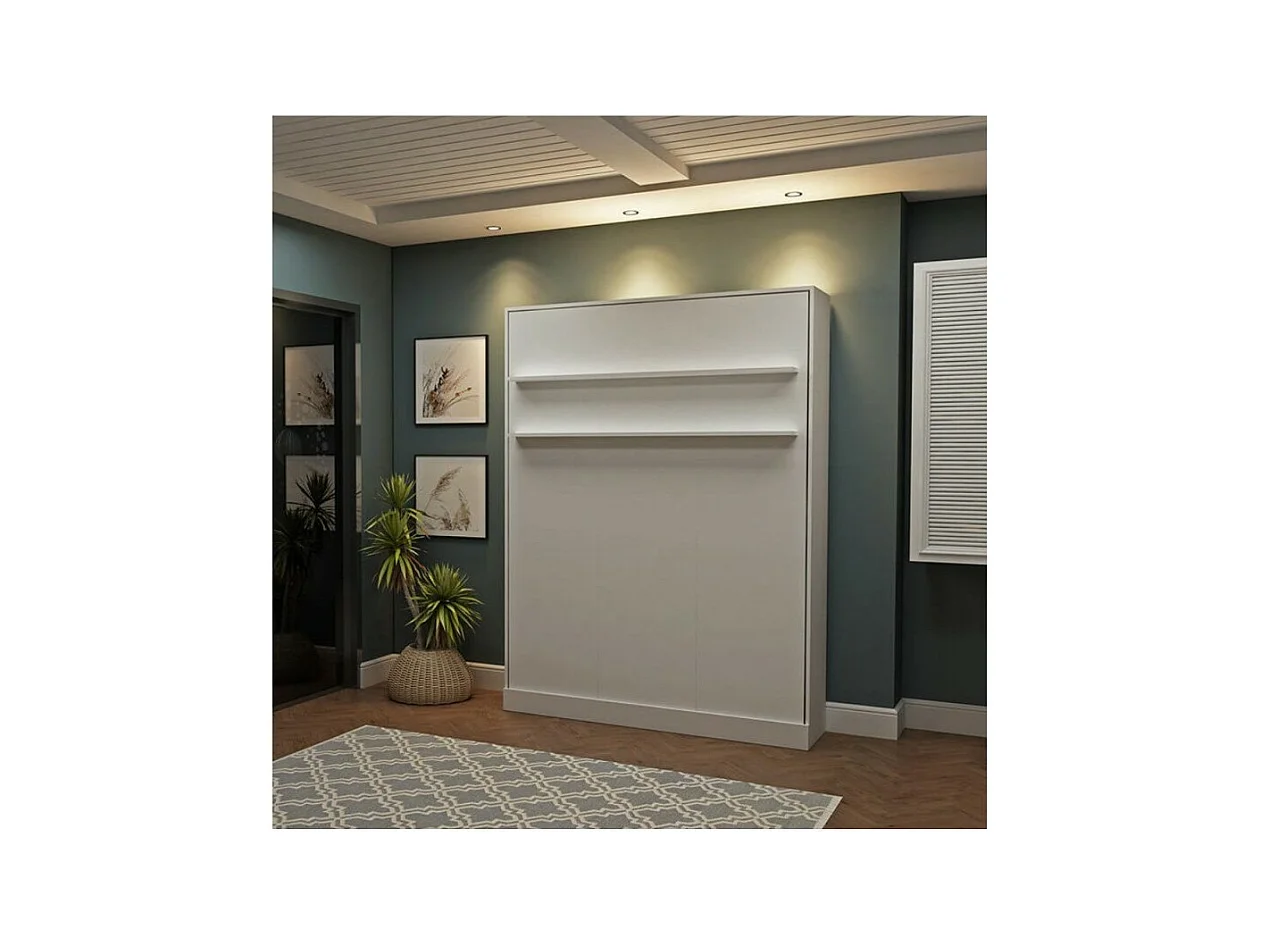 Letto matrimoniale a scomparsa Primer bianco 164x38x221H