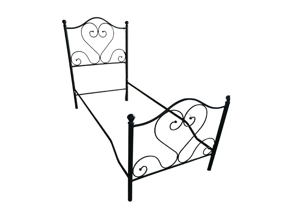 Letto matrimoniale ferro battuto Papavero colore nero oro